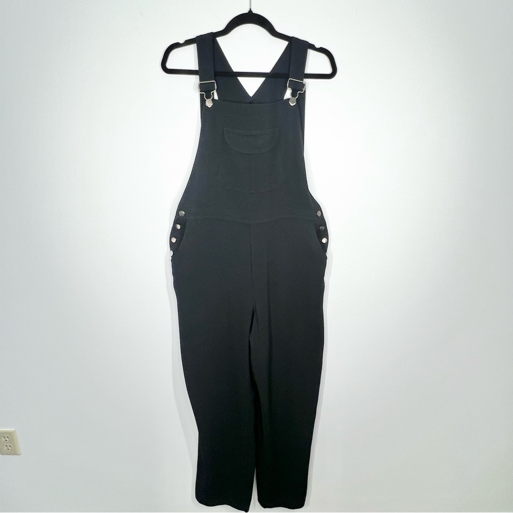 Garfield & Marks Ribbed Black Overalls 90s Dressy Overalls Medium